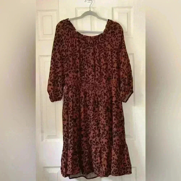 NWT Knox Rose Cheetah Print Knee Length Dress 2XL - Picture 4 of 8